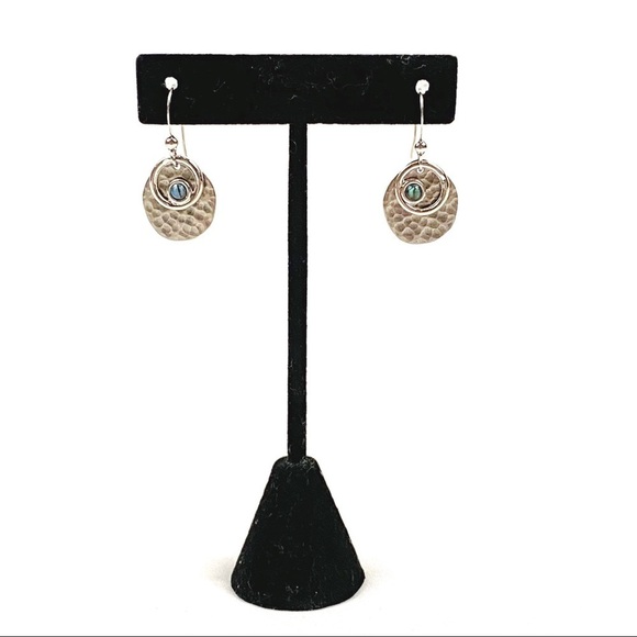 Hammered Labradorite earrings - Picture 6 of 6